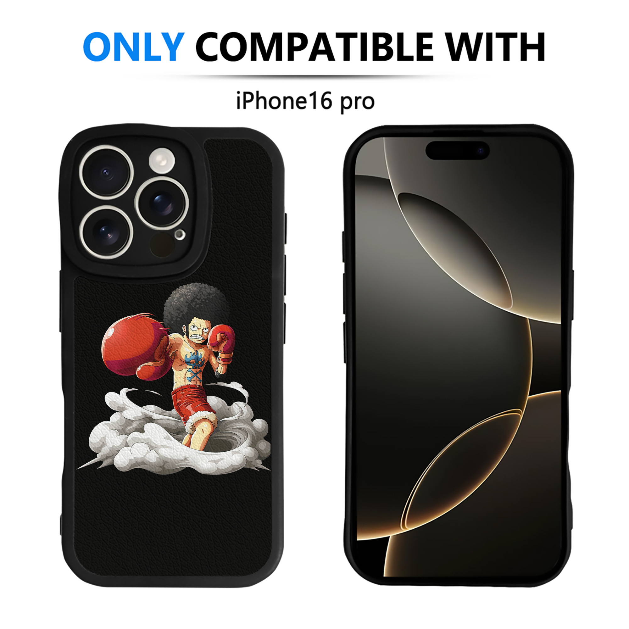 （画像用） ワンピース モンキー・D・ルフィ ONE PIECE Monkey D. Luffy 【iPhone 16シリーズ対応】シリコンスマホケース（レザー調） 材質：シリコン